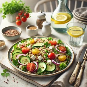 Quinoasalat med Grntsager