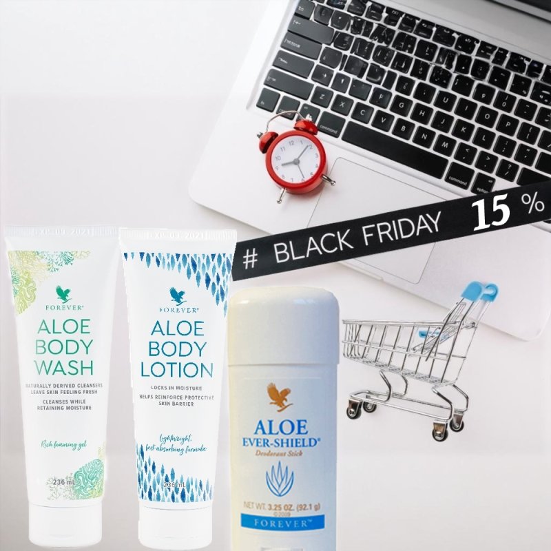 Body wash, Bodylotion og Ever Shield 