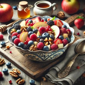 Frugtsalat med Br og Ndder