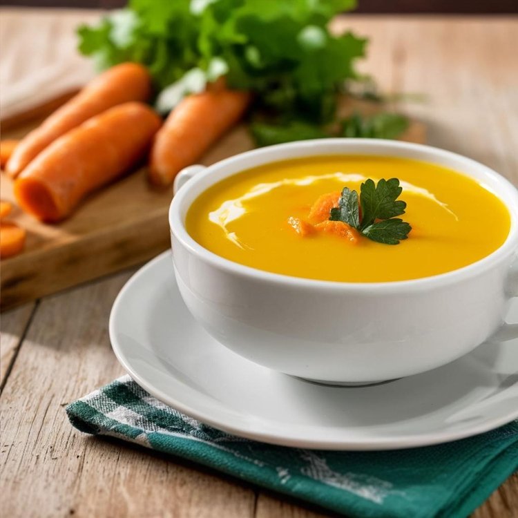 Cremet Gulerods- og Kokossuppe