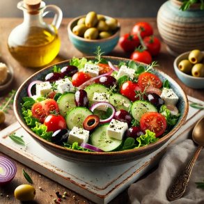 Middelhavssalat med Feta og Oliven