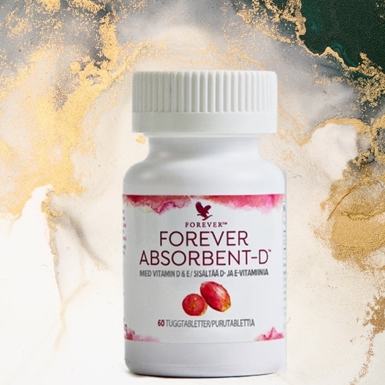 FOREVER ABSORBENT-D unik tyggetablet spkket med D-vitamin